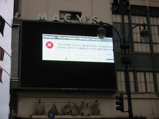 Windows Error on Macy's Sign